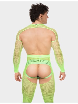 Barcode Berlin Fishnet Sleeves Poggio Neongreen