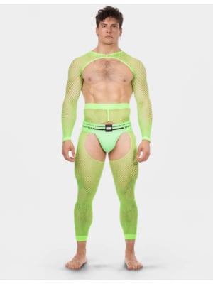 Barcode Berlin Fishnet Sleeves Poggio Neongreen