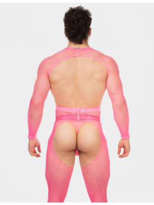 Barcode Berlin Fishnet Sleeves Poggio Neon Pink