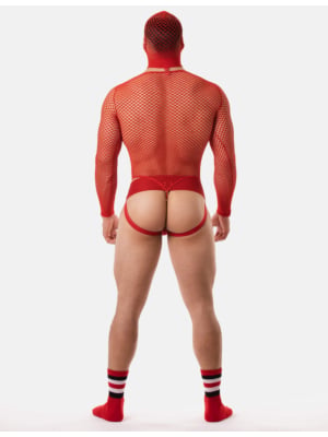 Barcode Berlin Fishnet Body Como Red
