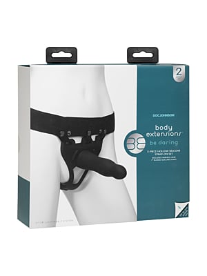 Strap-on Doc Johnson Body Extensions BE Daring Black 18cm