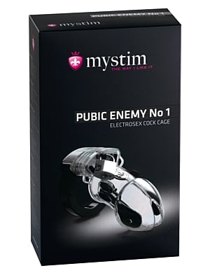 Mystim Pubic Enemy No 1 Cock Cage Silver OS