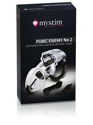 Κλουβί Πέους Pubic Enemy No 2 Electrosex Cock Cage με Διαστολέα Ουρήθρας
