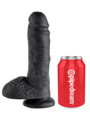 Μαύρος Ρεαλιστικός Δονητής King Cock 8" της Pipedream