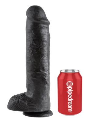 King Cock Μαύρο Ομοίωμα Με Όρχεις 28εκ Pipedream