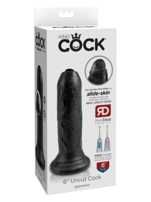  Uncut Μαύρο Ομοίωμα 15.2εκ King Cock