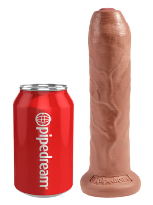 Ομοίωμα Πέους με άκοπο δέρμα Pipedream - King Cock Uncut Tan 17.7 εκ.