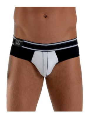 Mister B URBAN Bronx Brief White Black L
