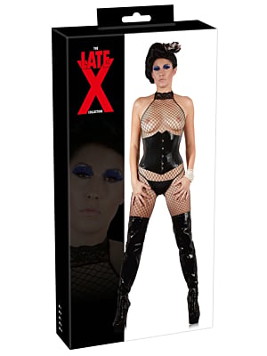 Latex Waist Cincher black M
