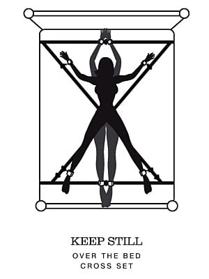 Keep Still Over The Bed Cross Restraint - Black