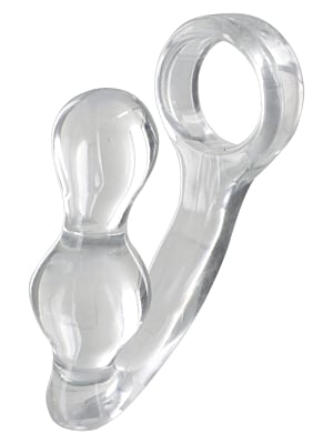 Πρωκτική Σφήνα Power Butt Plug με Δαχτυλίδι Πέους - Toy Joy - Διάφανο