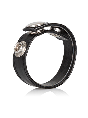 CalExotics Leather 3-Snap Ring - Μαύρο Γνήσιο Δέρμα