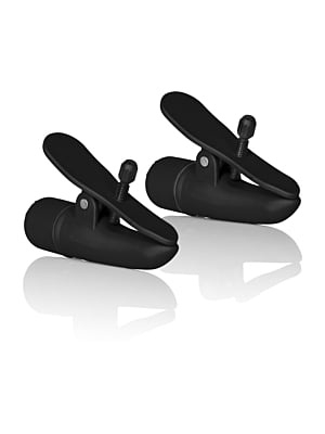 Κλιπσάκια Θηλών Nipplettes Vibrating Satin Nipple Clamps (Μαύρο)