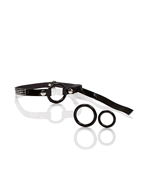 Calexotics Bound By Diamonds Open Ring Gag Black
