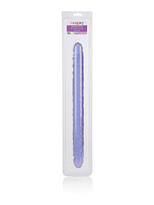 Διπλό Ομοίωμα Calexotics Super Slim Veined Dong - Μώβ, ABS/PVC