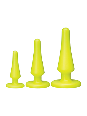 Πρωκτικές Σφήνες American POP Launch Silicone Anal Trainer Set Doc Johnson - Κίτρινες