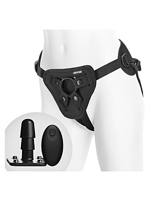 Harness With Vibrating Plug