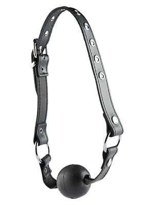 Μαύρο Φίμωτρο Leather Ball Gag Normal - Hidden Desire
