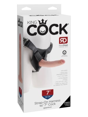 Γυναικείο στραπόν με ομοίωμα King Cock 18 εκ.