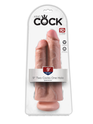 Διπλό Ομοίωμα Πέους King Cock Two Cocks One Hole Double Dildo 23 cm (Skin) - Pipedream