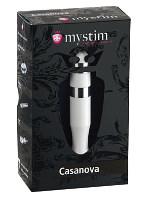 Λευκό Ανοξείδωτο Unisex Dildo Mystim Casanova