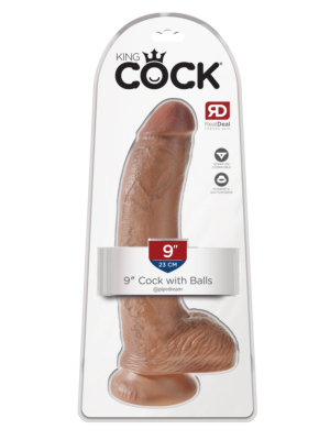 Ρεαλιστικό Ομοίωμα Πέους με Όρχεις King Cock Dildo with Balls - 23 εκ.