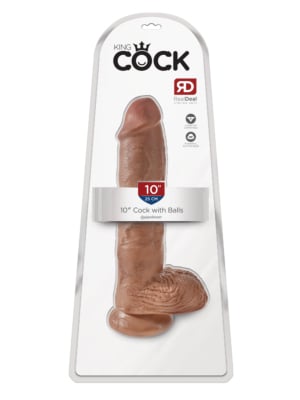 KING COCK Ομοίωμα Πέους με Όρχεις και Βεντούζα Pipedream - XL 25 εκ.