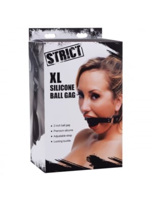 XL Φίμωτρο Σιλικόνης - Μαύρο - Xr Brands - Strict
