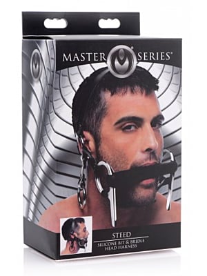 Κεφαλόδεμα Steed Head Harness - Μαύρο, Μέταλλο από XR Brands