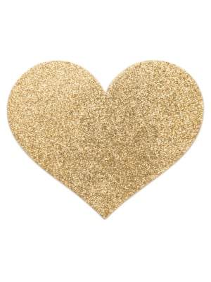 Αυτοκόλλητα Θηλών Flash Heart Nipple Stickers (Χρυσό) - Bijoux Indiscrets