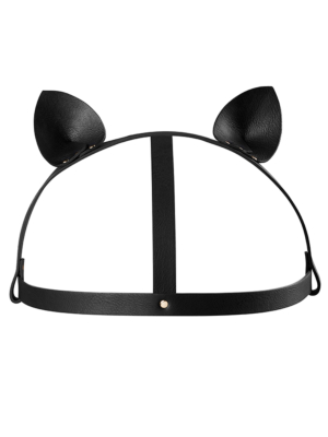 Μαύρο Δερμάτινο Στέμμα Cat Ears από MAZE
