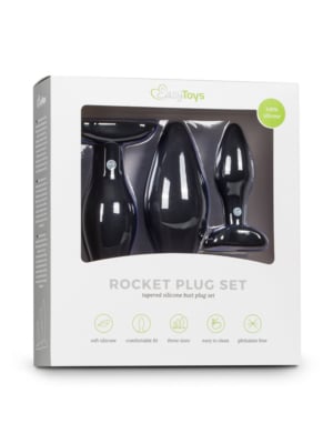 Black Silicone Buttplug Set