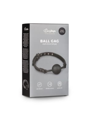 Μαύρο Ball Gag Με Σιλικόνη Easytoys