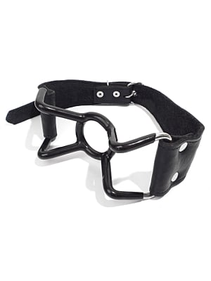Black Label Spider Silence Stainless Steel Mouth Gag With PVC Coating