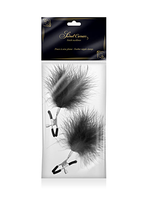 Σφιγκτήρες Θηλών Nipple Clamps Pinces A Seins Feathers (2pcs) - Μαύροι