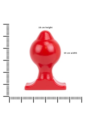 Κλασική Πρωκτική Σφήνα ABR74 Butt Plug 18 cm (Κόκκινη) - All Black