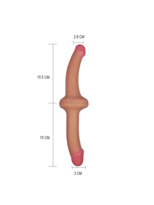 Holy Dong - Premium Silicone Double-ended Dildo 1622 Flesh + Pink