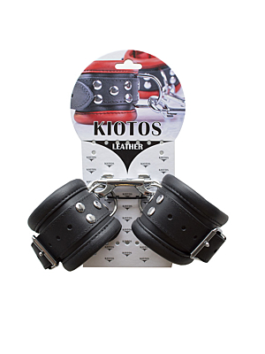 Kiotos Leather Anklecuffs Black - 6,5 cm