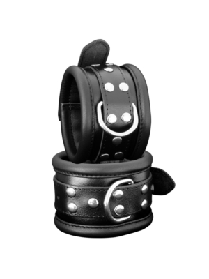 Kiotos Leather Anklecuffs Black - 6,5 cm