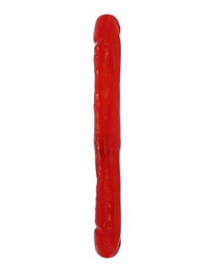 Διπλό Ομοίωμα Πέους Double Dong Κόκκινο 32 cm  - Seven Creations - Ρεαλιστική Επιφάνεια - Φλέβες