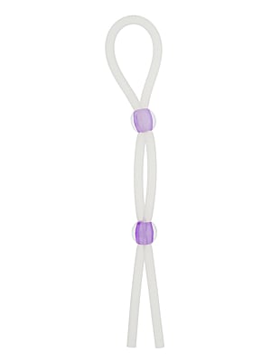 SILICONE LASSO COCK RING DUAL BEADS