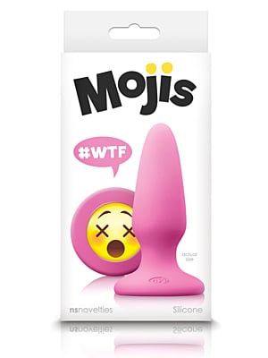 Πρωκτική Σφήνα Moji's WTF Butt Plug Ροζ M - NS Novelties