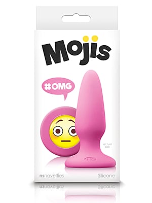 Πρωκτική Σφήνα Moji's OMG Butt Plug Ροζ M - NS Novelties