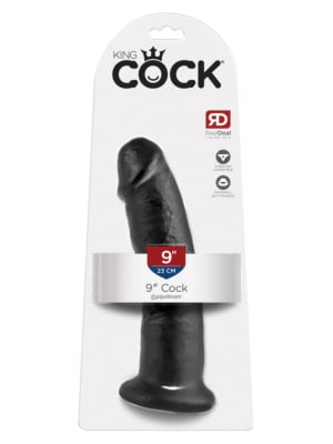 King Cock Realistic 9" Cock Black
