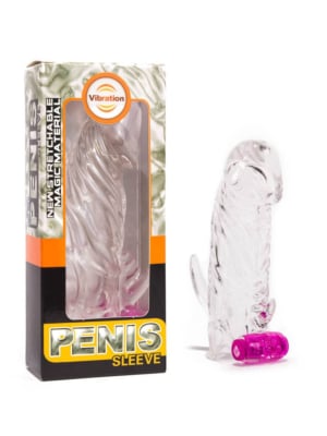 Penis Sleeve with vibration Clear