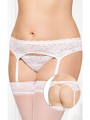 Garterbelt 3305 White - Plus Size