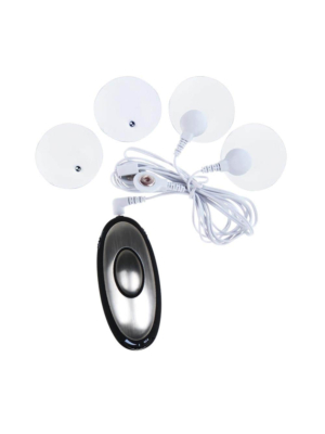 Multi-function electro, Sex kits, massager, with 4 patches, one CR2032 3V battery included