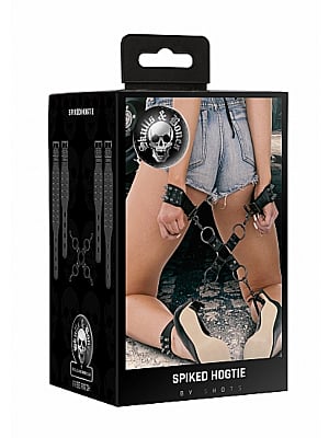 Ouch! Skulls and Bones - Hogtie with Spikes - Black