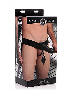 Xr Brands - Pumper Inflatable Hollow Strap-On - Black