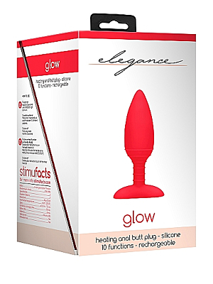 Heating Anal Butt Plug - Glow - Red